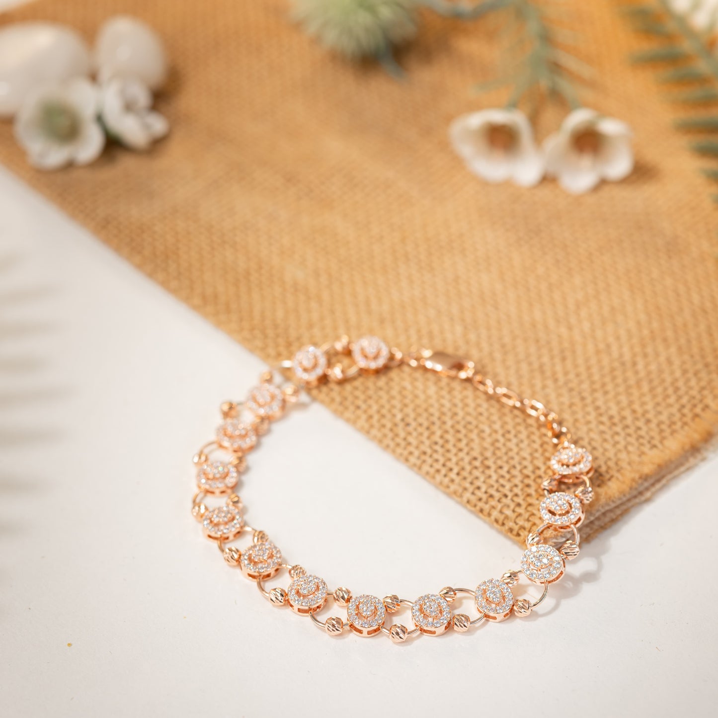 Rosé Orb Halo Bracelet