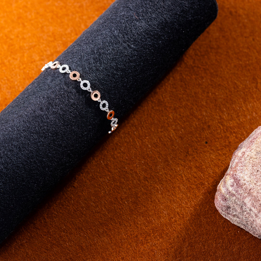 Two-Tone Infinite Circle Bracelet