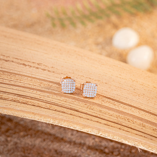 Rosé Pavé Studs