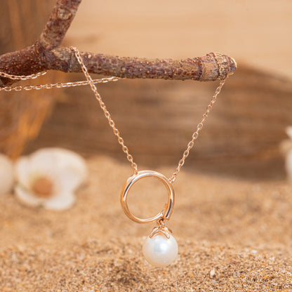 Elixir Hoop & Pearl Necklace