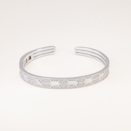 Honeycomb MOP Bangle