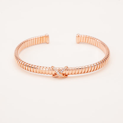 The Gilded "X" Ribbed Cuff