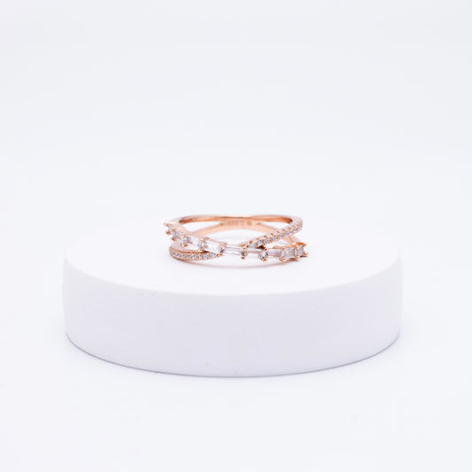 Baguette & Pavé Infinity Band