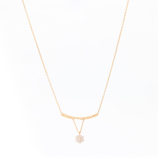 Blush Geometric Y-Necklace
