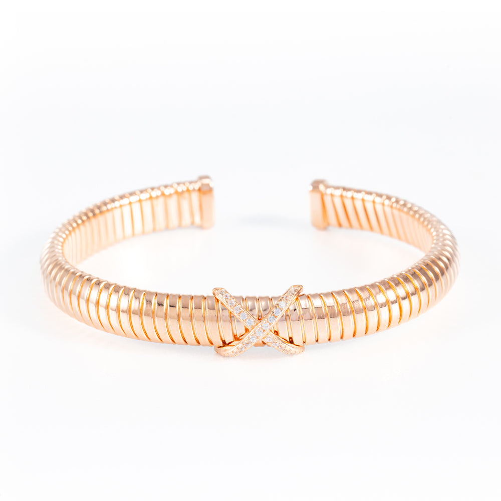 The Gilded "X" Ribbed Cuff