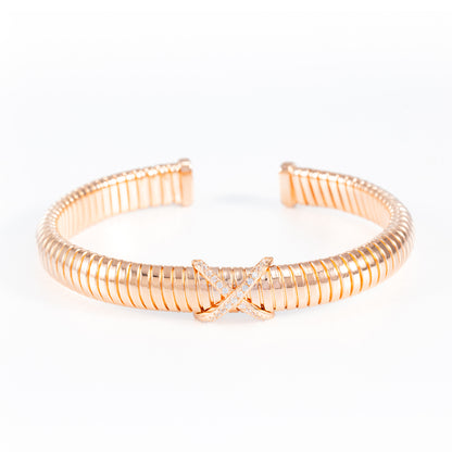 The Gilded "X" Ribbed Cuff