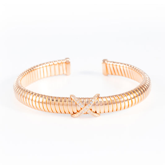 The Gilded "X" Ribbed Cuff