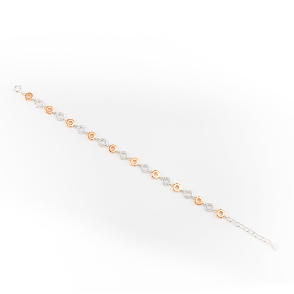 Two-Tone Infinite Circle Bracelet